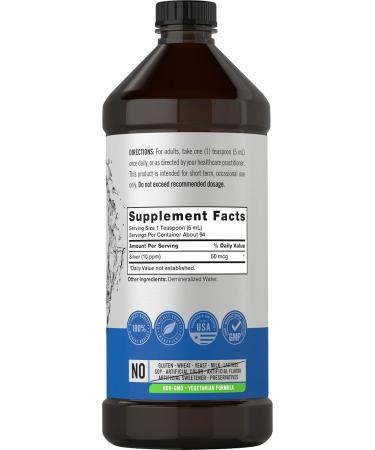 Carlyle Colloidal Silver 10 PPM | 16 fl. Oz | Nano Silver Technology | Vegetarian Non-GMO Gluten-Free Supplement | Shop Internationally - Buy Online on GoSupps.com