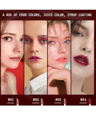 Mimore 4 Pcs Moist Lipstick Set | Waterproof Liquid Lipstick Kit | Non-Stick Cup Smoothing Lip Gloss in Sexy Colors | Perfect Gift Box - Buy Online on GoSupps.com