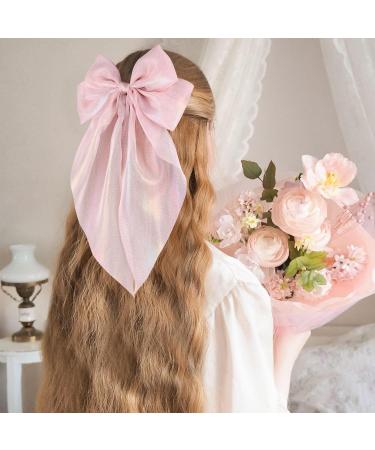 Hair Bows for Women Girls Barrette Hair Clip Long Ribbon Bows French Style Hair Accessories - Buy Online on GoSupps.com