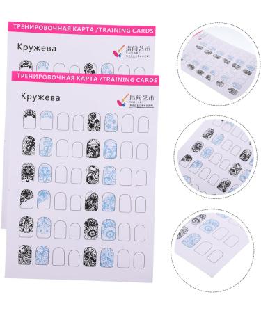 minkissy 12 Sheets Coloring Exercise Book Nail Art Supplies Nail Art Book Nail Art Training Kit Manicure Training Kit Nail Tech Supplies Nail Art Template Nail Art Tools Paper White - Buy Online on GoSupps.com