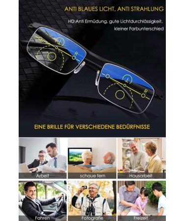 Koosufa Shit Glasses - Progressive Multifocus Reading Glasses for Men & Women | Metal Frame & Anti-Blue Light Reading Aid - Buy Online on GoSupps.com