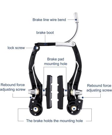 Riakrum 2 Sets V-type Bike Brakes with Braking Cables - Mountain Bike Brake Kit - Buy Online on GoSupps.com