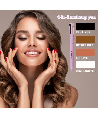 4 in 1 Makeup Pen Multifunctional Makeup Pencil from Eyeliner Lip Liner Brow Pencil and Highlighter Makeup Pencil for Travel Style 3 - Buy Online on GoSupps.com