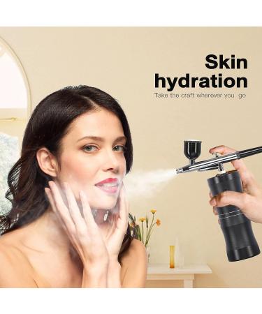 Portable Cordless Airbrush Kit for Makeup, Cake Decorating, Nail Art - Rechargeable Handheld Gun Set in Black | Ideal for Model Painting, Tattoos, and Manicures - Buy Online on GoSupps.com