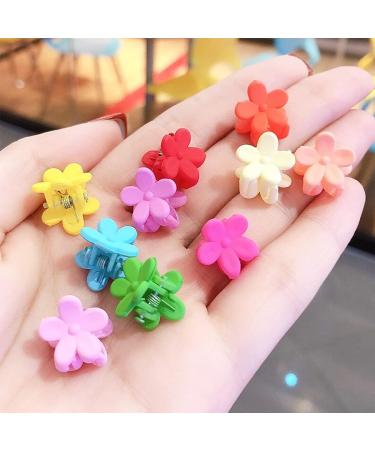 50pcs Mini Flower Hair Clips - Plastic Hair Claw for Women, Girls, Toddlers - Buy Online on GoSupps.com