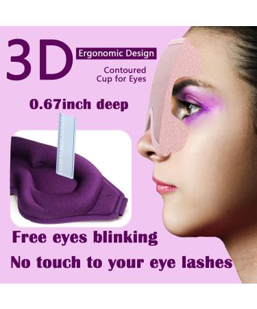 3D Contoured Eye Mask for Lash Extensions - Sleep Mask for Women | Light Blocking Eye Shade for Travel Yoga & Naps - Buy Online on GoSupps.com