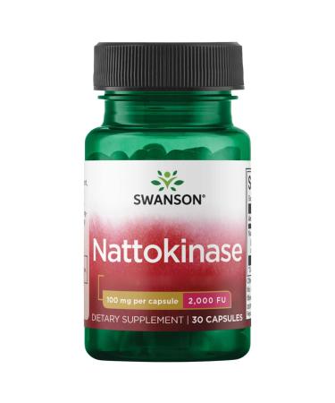 Swanson Nattokinase 100mg (2000 FUs) 30 Capsules Gluten-Free GMO-Free