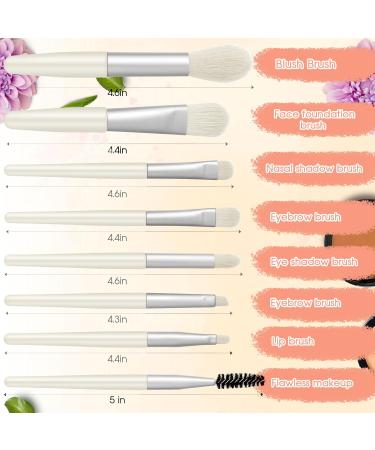 Buy Tioncy 12 Sets Travel Makeup Brush Set - Perfect Bridesmaid Gift & Wedding Favor - Synthetic Fibre Angled Blush Brushes - White - Buy Online on GoSupps.com