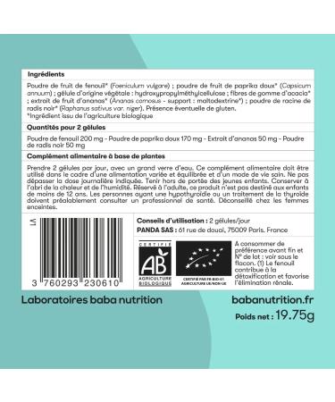 Baba Nutrition Detox Dietary Supplement | Complex of 4 certified organic plants highly dosed to purify the body | Paprika Bl - Buy Online on GoSupps.com