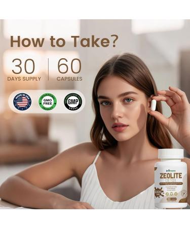 6-in-1 Zeolite Detox Capsules 2200mg Activated Charcoal Bentonite Clay Immune System Overall Wellness for Women & Men 60 Capsules 60 Count (Pack of 1) - Buy Online on GoSupps.com