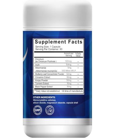 Sapphire GLP-1 Daily 5-in-1 Support 500 Million AFU Akkermansia + Berberine Chromium Inulin & Botanicals Metabolic Balance & Digestive Support Vegan 90 Capsules - Buy Online on GoSupps.com