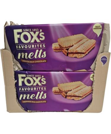 Foxs Milk Chocolate Viennese Biscuits 12 x 120g - Milk chocolate biscuits sandwich to have with your tea or coffee. Delicate biscuits make the perfect afternoon snack. - Buy Online on GoSupps.com