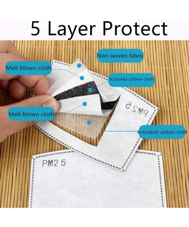 Yijueled 3-Ply Reusable Face Mask Cotton Face Mask with Filter Pocket Outdoors Face Cover for Women Adult Men 2Pack Red - Buy Online on GoSupps.com