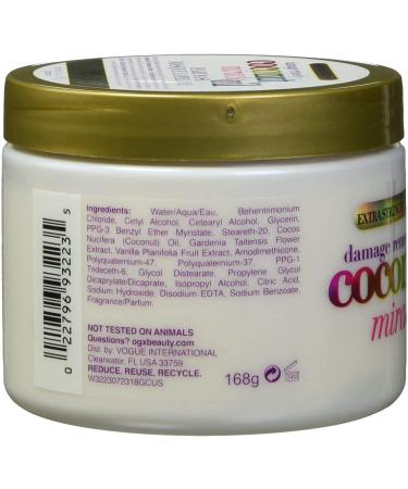 OGX Coconut Miracle Oil Hair Mask - Extra Strength for Damaged Hair - 168g | Hydrating Treatment for Healthy Shiny Locks - Buy Online on GoSupps.com