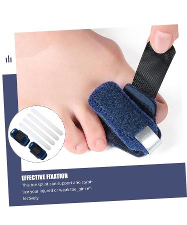 Hemoton 1 Set Toe Strap Wrist Thumb Finger Brace Splints - Aluminum Alloy Support Belt for Broken Toe, Breathable & Adjustable - Buy Online on GoSupps.com