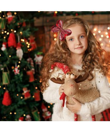 WLLHYF 2 PCS 5Inch Sequin Hair Bows Clips - Large Alligator Hair Barrettes for Girls, Red - Perfect for Birthday Parties and Gifts - Buy Online on GoSupps.com