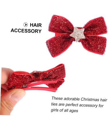 minkissy 4 Pairs Bow Tie Christmas Bowknot Hairpin Toddler Christmas Hat Party Bag Stuffers for Kids Christmas Bow Scrunchies Kids Christmas Bow Baby Bows Santa Hat Fabric Elasticity Bride - Buy Online on GoSupps.com