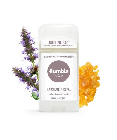 HUMBLE BRANDS Aluminum-Free Deodorant Vegan and Cruelty- free Formulated for Sensitive Skin Patchouli & Copal 2.5 Ounce (Pack of 1) Patchouli & Copal 2.5 Ounce (Pack of 1) - Buy Online on GoSupps.com
