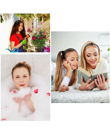 REDANHA Black Plastic Headband with Double Row Teeth Comb - Chic Non-Slip Hair Accessory for Women and Girls - Daily Dating Decorations - 2 Pieces - Buy Online on GoSupps.com