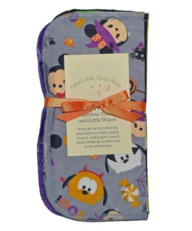 Set of 5 Halloween Fun Characters 1 Ply Printed Flannel Little Wipes 9x9 Inches - Buy Online on GoSupps.com