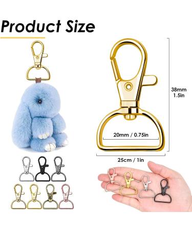 Swivel Clasp Hooks  Anezus 80Pcs Key Chain Clip Hooks  D Ring Clip Lanyard Hardware for Keychain Making  Lanyard Making  Purse Hardware  DIY Craft (3/4 Inside Width) Multicolors 3/4 inch - Buy Online on GoSupps.com