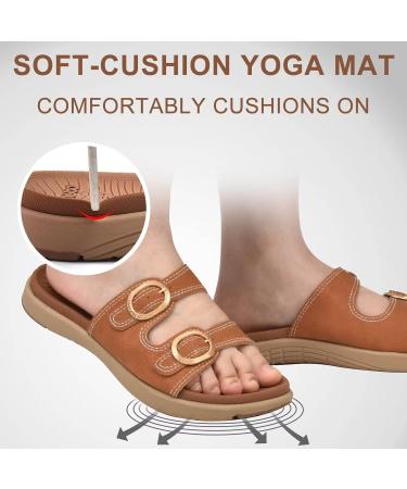 COFACE Women's Orthotic Slides - Comfortable Plantar Fasciitis Support Sandals - Buy Online on GoSupps.com