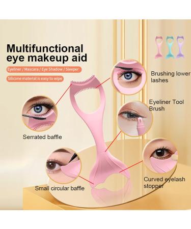 Eyeliner Stencil Silicone Beauty Ruler Reusable Makeup Liner Stencil Clean Winged Soft Flexible Silicone Eyeliner Template for Eye Liner Beginners(Pink) - Buy Online on GoSupps.com