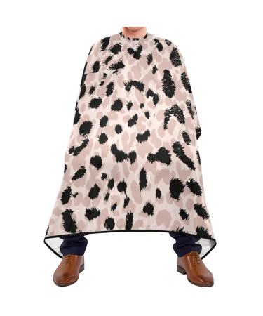 Waterproof Barber Cape -Retro Leopard Spot Art Cheetah Haircut Bib for Men Unisex Hair Cutting Cape(8rp1a)