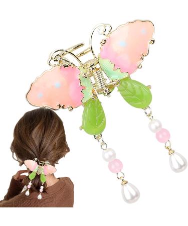 Butterflies Tassel Hair Clip | 3D Butterflies Clips | Hair Fashion Accessories Elegant Tassel Butterflies Hairpins Alloy Barrettes Tassel Butterflies -Shaped Hair Clip for Ladies Girls - Buy Online on GoSupps.com