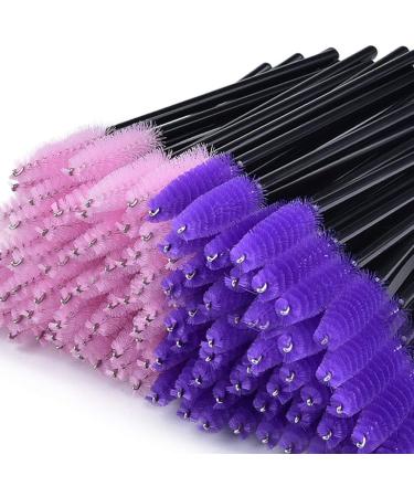 200Pcs Disposable Eyelash Brushes - MORGLES Mascara Wands & Eyebrow Applicator Kit (Pink & Purple) - Makeup Essential - Buy Online on GoSupps.com