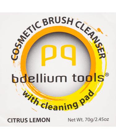 Bdellium Tools Cosmetic Brush Cleanser - Solid Brush Soap with Cleaning Pad - Citrus Lemon Scent - International Shipping Available - Buy Online on GoSupps.com