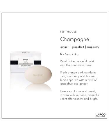 LAFCO NEW YORK Champagne Bar Soap - Ultra Hydrating with Ginger, Grapefruit & Raspberry Scents (4.5 oz) - Buy Online on GoSupps.com