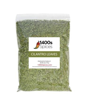 6oz Dried Coriander Leaves Medium Cut (Hojas de Cilantro). Intense Citrusy Aroma. Ideal for Indian, Mexican, Asian Cuisine. Salads, Dressings, Marinades, Garnish by 1400s Spices