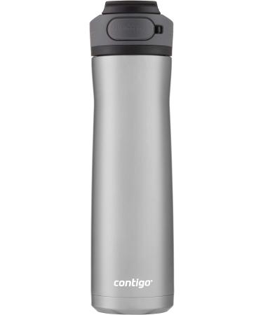 Contigo AUTOSEAL 24oz Water Bottle with Licorice Lid - Steel/Licorice - Buy Online on GoSupps.com
