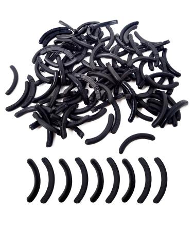 Honbay 100PCS Silicone Eyelash Curler Pads Curler Replacement Refills Pads for Universal Eyelash Curler Standard Curlers (Black)