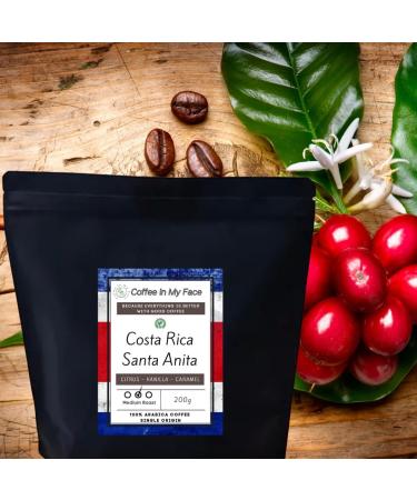 Costa Rica Santa Anita Coffee - Freshly Roasted Whole Beans | Medium Roast 200g | Single Origin & RFA Certified - Buy Online on GoSupps.com