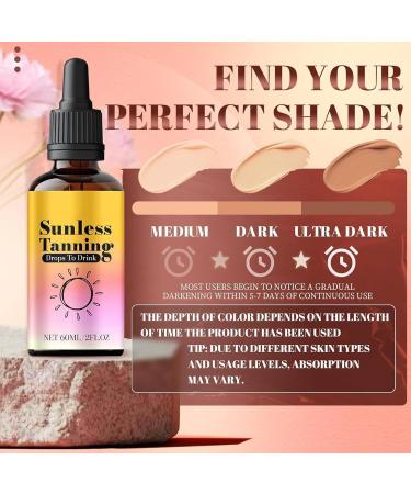 Facial Tanning Oil | Natural Glow Tanning Drops - 60ml Self-Tanning Drops for Face and Body Facial Care Oil Lotions - Buy Online on GoSupps.com