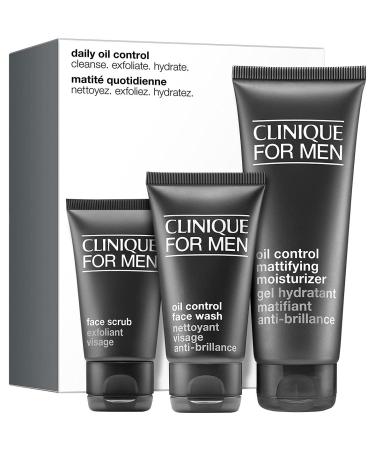 Clinique Daily Oil Control for Men Gift Set including Full Size Oil Control Mattifying Moisturizer 3.4 oz/100 ml