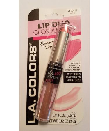 LA Colors Lip Gloss & Lipstick Duo  Moisturizes lips with natural color & high Shine  BLC822 Twinkle