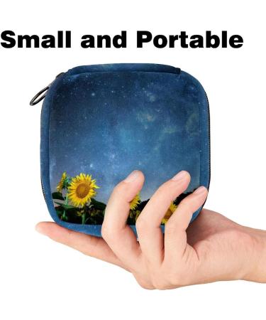 Women s Travel Storage Bag for Menstrual Cups & Makeup - Galaxy Sunflower Organizer with Big Capacity - Buy Online on GoSupps.com