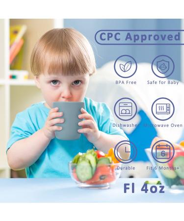 AULEGE Silicone Toddler Cup 2 Pack - BPA Free Drinking Training Cup for Babies 6 Months+ - 4 fl. oz Tiny Open Cup - Sage Ether - Buy Online on GoSupps.com