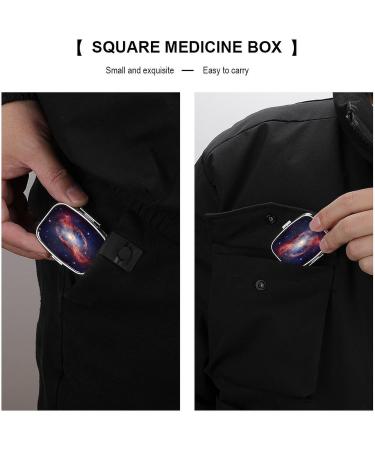 Shop Milky Way Galaxy Pill Organizer - Decorative 2 Compartment Portable Pill Box for Pocket & Purse | International Shipping Available - Buy Online on GoSupps.com