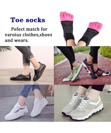 Meaiguo Women's Cotton Toe Socks - No Show Five Finger Socks for Running (Black, 3 Pairs) - Buy Online on GoSupps.com