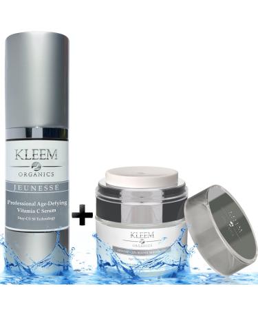 Facial Care Pack: Retinol Cream and Vitamin C Serum - Anti-Aging Anti-Wrinkle Moisturizing - Reduces Dark Spots Brightens and Firms Skin - Professional Facial Care