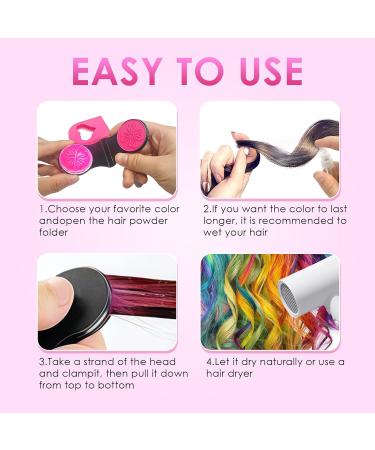 Lot de 10 Craie Cheveux Color es pour Filles Cheveux Craie de Coloration Temporaire Dye Couleur Lavables Coloration Temporaire Cheveux pour Hommes et Femmes pour Anniversaire Halloween - Buy Online on GoSupps.com