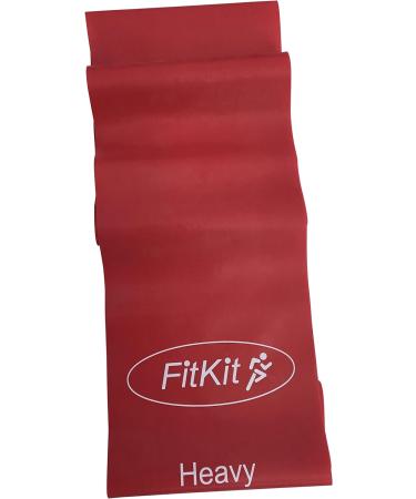 FitKit Resistance Exercise Band - 1.5M - 4 Resistance Levels for Pilates, Yoga, Rehab - Red - Buy Online on GoSupps.com