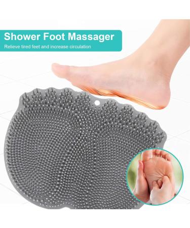 Shower Foot Scrubber - Foot Care for Men & Women Massages Feet Without Bending for Foot Circulation Soothing Tired Feet Dobooo Grey - Buy Online on GoSupps.com
