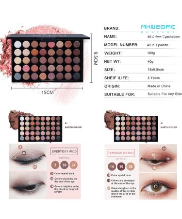 Professional Makeup Set with Make-up Bag - MKNZOME Travel Kit | Eyeshadow, Foundation, Lip Gloss | Perfect Gift for Women & Girls - Buy Online on GoSupps.com