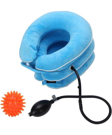 Inflatable Neck Support Collar with Massage Ball - Adjustable Traction Device for Back Shoulder & Neck Pain Relief - #1 Choice for Comfort - Buy Online on GoSupps.com