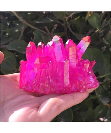 140-150g Rare Beautiful red Flame Aura Quartz Crystal Cluster Specimen Stone Crystal Reiki - Buy Online on GoSupps.com
